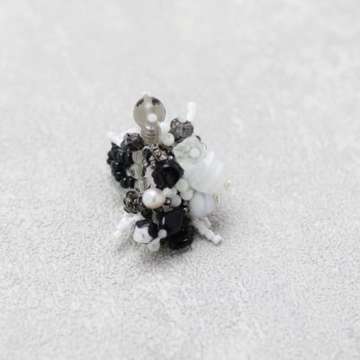 ＜Necklace-necklace＞Ｉ－１８　アクセサリーキット　ミルフルールリング　Ｎｉｇｈｔ　Ｄｅｗ