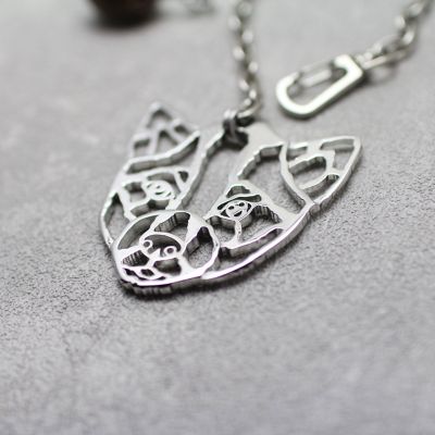 Ｉ－２１　バッグチャーム　ＤＯＧ　柴犬　Ｓｉｌｖｅｒ