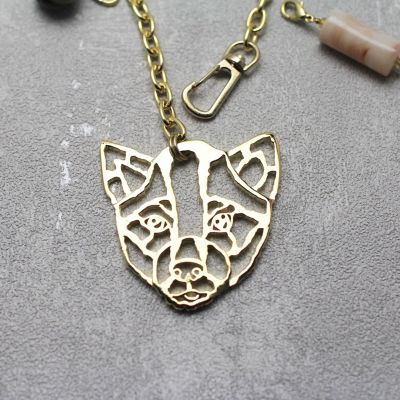 Ｉ－２７　バッグチャーム　ＤＯＧ　柴犬　Ｇｏｌｄ