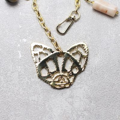 Ｉ－２８　バッグチャーム　ＤＯＧ　チワワ　Ｇｏｌｄ