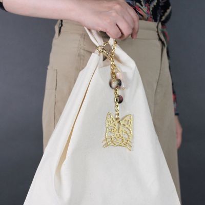 Ｉ－２９　バッグチャーム　ＣＡＴ　ショートヘア　Ｇｏｌｄ