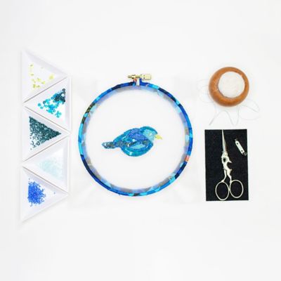 刺繍キット【青い鳥】