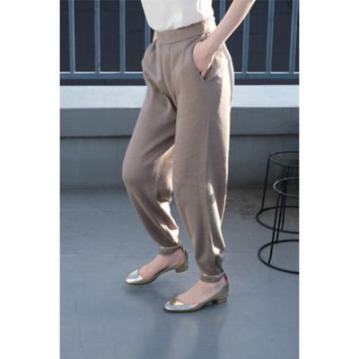 起毛シルクニット　リラックスパンツ
