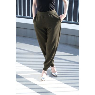 起毛シルクニット　リラックスパンツ