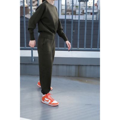 起毛シルクニット　リラックスパンツ