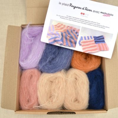 編み物キット「ブランケット　Ｒａｙｕｒｅｓ　ｄ’ｈｉｖｅｒ」