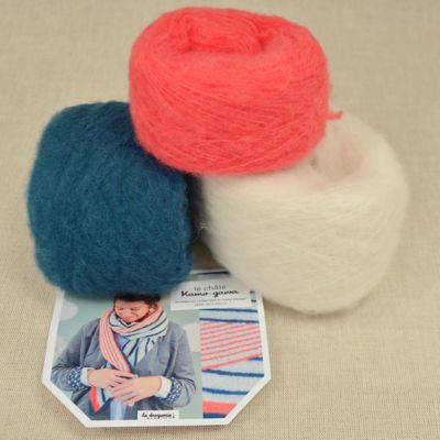 編み物キット「ショール　ＫＡＭＯＧＡＷＡ　ＳＯＩＲ　Ｄ’ＥＴＥ」