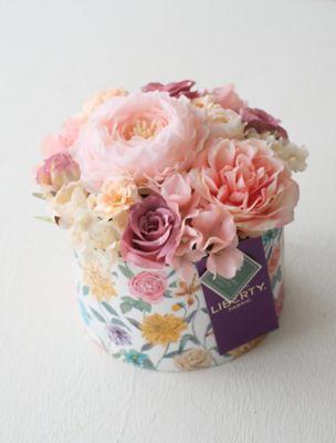＜Honey Garden＞リバティＢｏｘアレンジメント・フェミニンピンク