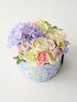 リバーサイド　ボックスアレンジ166フルーツ、リース303ミニー風 リバティBoxアレンジメント・紫陽花ブルー | Honey Garden/ハニー