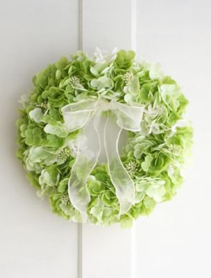 ＜Honey Garden＞エアリーグリーン紫陽花のリース