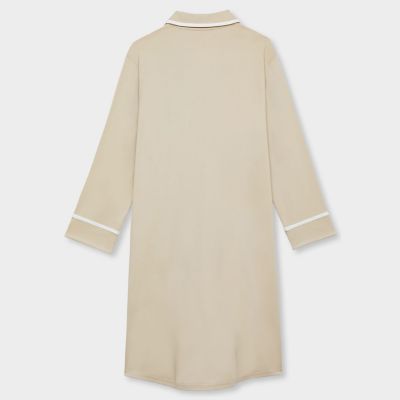 ３３０　ドレスパジャマ　ベージュ×ホワイト