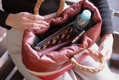 シープスキン ハンドバッグ Hug Hug＿Bloom | andu amet