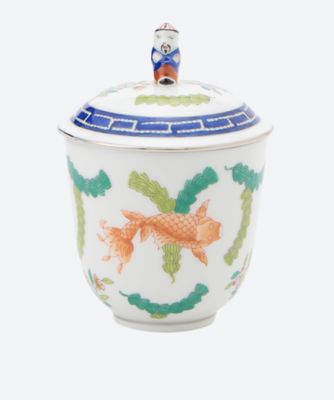 ＜Herend＞【受注生産】ポワッソン・プラチナ　フタツキカップマンダリン　【２０２７年１月下旬以降お届け】