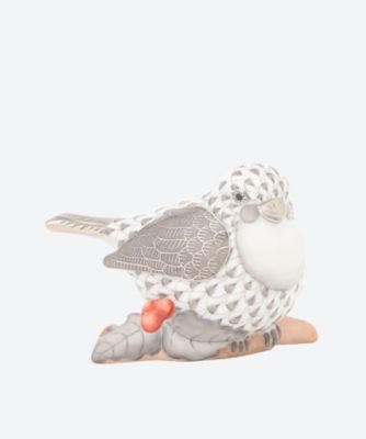 ＜Herend＞【受注生産】ワンダーパーク（グレー・プラチナ　）ヒイラギと小鳥　【２０２７年１月下旬以降お届け】