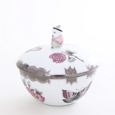 ＜Herend＞【受注生産】ヴィクトリア・プラチナ　カバードボールマンダリン　【２０２７年１月下旬以降お届け】