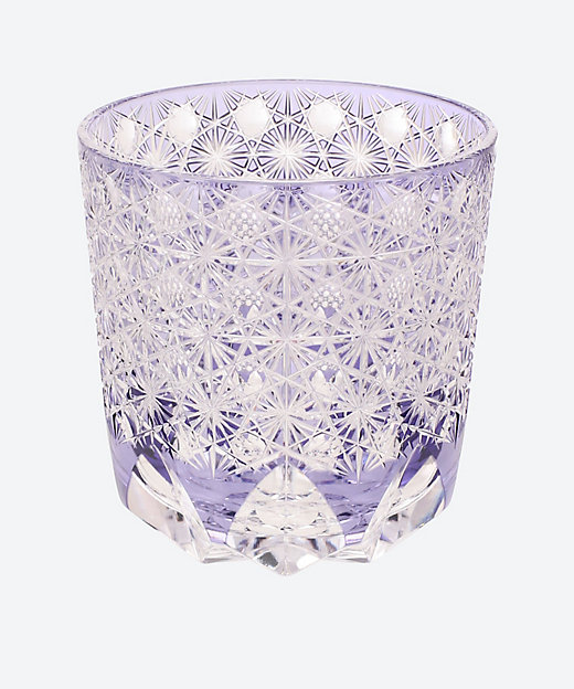 ロックグラス「玉菊つなぎ」 紫