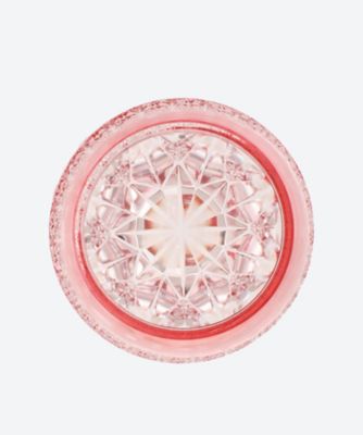 ロックグラス「水玉菊繋ぎ」　金赤