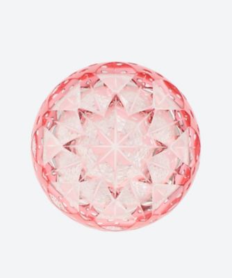 ロックグラス「水玉菊繋ぎ」　金赤