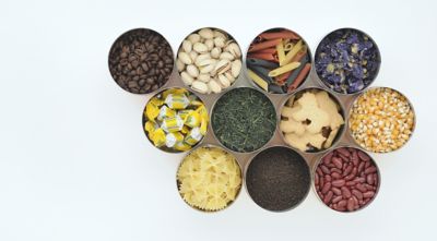 茶筒　銅　クローバー　取込盆用　１２０ｇ