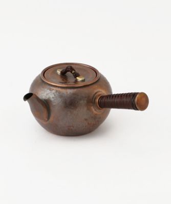 ＜長澤製作所＞【受注商品】銅製急須丸型（中）　トリコロール