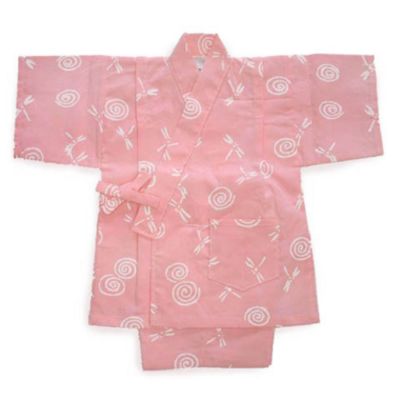 戸田屋商店/トダヤショウテン 子ども甚平　渦巻とんぼ　ピンク　９０・１００・１１０・１２０