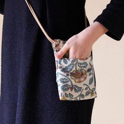 ＜嘉門工藝＞カラフル携帯サコッシュ　ベージュ