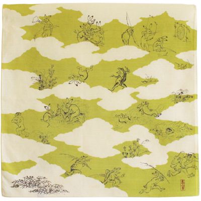 ＜むす美＞チーフ　鳥獣人物戯画　４８