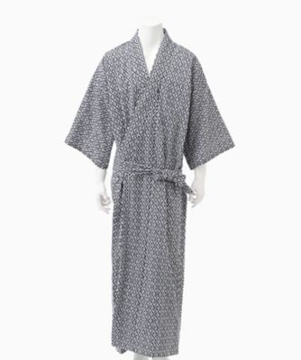 角野晒染/カドノサラシゾメ 和晒ガーゼ三重袷寝巻 メンズ