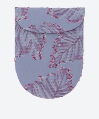 ＜saraca de sarasa＞足袋入れポーチ　葉っぱ　藤色