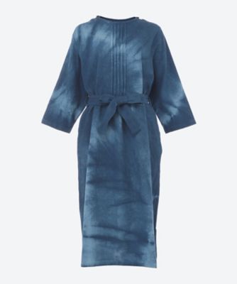 ＜染工房石田＞藍染ベルテッドワンピース