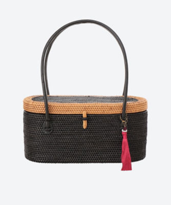 ＜saraca de sarasa＞タッセル付アタバッグ　ツートンブラック