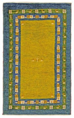 ＜千代田ラグス＞ペルシャギャッベ／カシュクリ　『Ｇｏｌｄ　Ｇｒａｓｓｌａｎｄ』