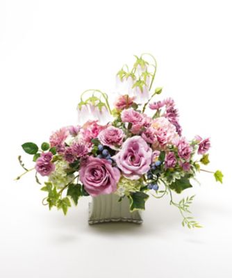 ＜ＭＨＢ＞母の日やギフトに向くアーティフィシャルフラワーアレンジメント「マダムピンク」