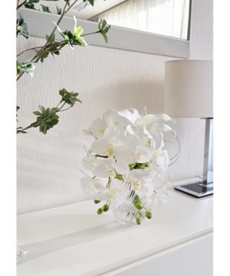＜FLORAL NEW YORK＞アーティフィシャルフラワーアレンジメント（カサブランカ＆胡蝶蘭）
