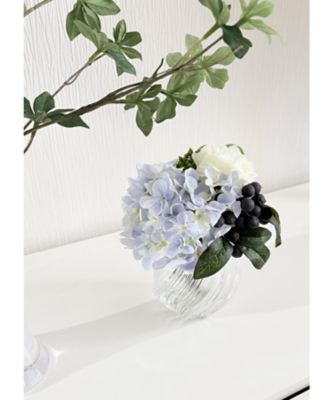 フラワーアレンジメント カラーと特大サイズの紫陽花の花 アーティフィシャルフラワーアレンジメント（2色の紫陽花） | FLORAL