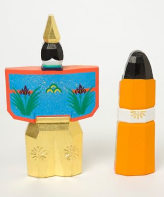 送料無料】奈良一刀彫 神泉作 立雛 7号（三越） | 神泉/シンセン