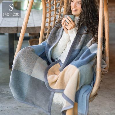 ＜Betten-Studio＞綿毛布（毛羽部分）「Ｂｌｕｅ－　Ｗｏｖｅｎ」（ブルーウ―ヴン）