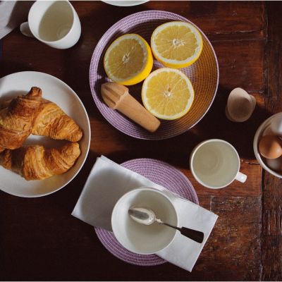 24h アベック プレート20cm ペア（ブルー・パープル