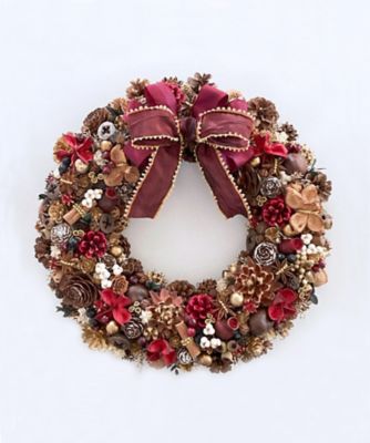 引き揃え糸と木ノ実のリース 木の実 / リース – IPPO オンラインショップ