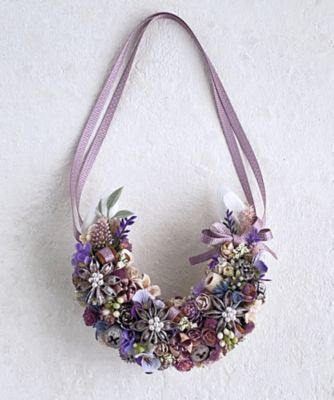 ＜Atelier Maison Deco＞Ａｔｅｌｉｅｒ　Ｃｅｄａｒ　Ｒｏｓｅ　白の蹄鉄飾り