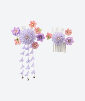 つまみ細工　七五三髪飾り　菊　コームセット