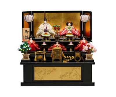 ＜恵翠＞【送料無料】【三越カタログＮｏ．２６】恵翠　衣裳着三段五人飾りセット