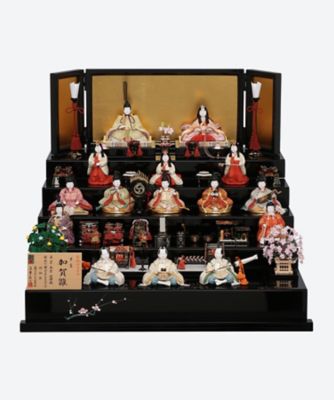 ＜金林真多呂＞【送料無料】【ＥＣＮｏ．Ｍ－３６】真多呂作　本金　加賀雛１５人セット