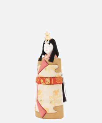 まこちゃん 朱の雛壇のみ 雛人形】四寸おぼこ 市松地玩具柄文様 十人揃い薄型三段飾り〈小出松寿