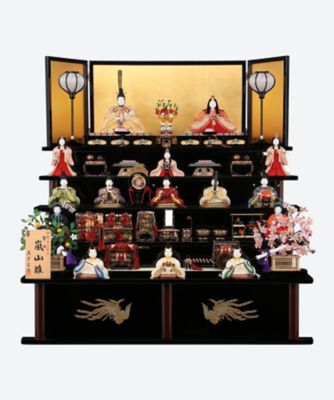 ＜金林真多呂＞【送料無料】【ＥＣＮｏ．Ｍ－１】真多呂作　木目込　帯地　嵐山雛１５人セット