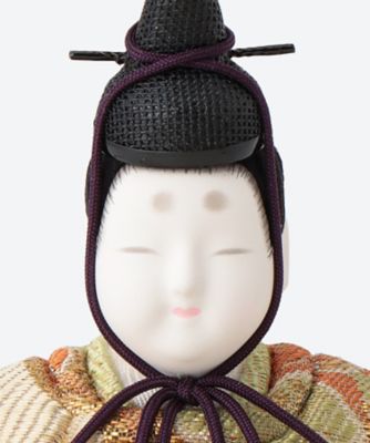 送料無料】【ECNo．M－17】真多呂作 木目込 本金 寿福雛セット