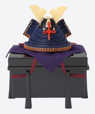 送料無料】【ECNo．M－11】一冑作 紺糸大鍬形兜セット