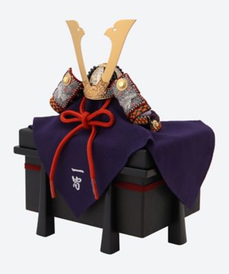 送料無料】【ECNo．M―13】一冑作 1／4 極上 紫裾濃兜セット