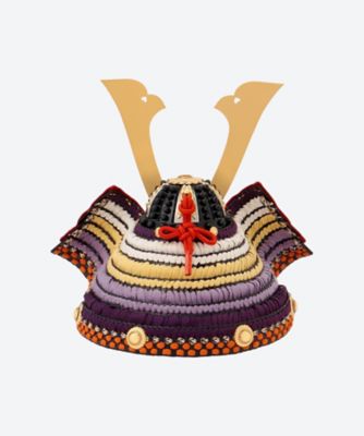 送料無料】【ECNo．M―13】一冑作 1／4 極上 紫裾濃兜セット