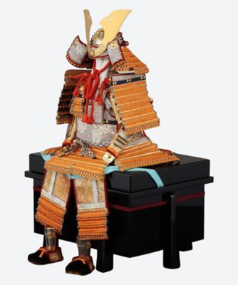 送料無料】【三越カタログNo．5】一冑作 1／3 金小札緋糸大鍬鎧